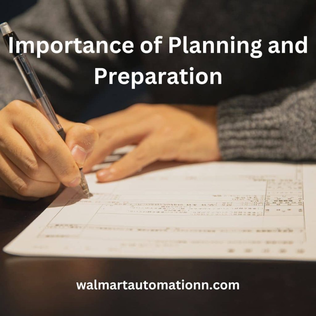 Importance of Planning and Preparation